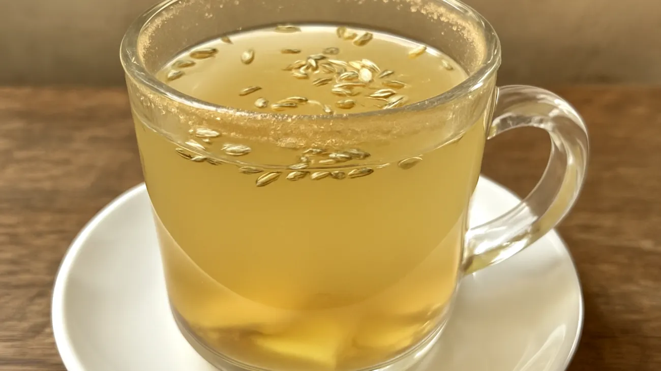 Fennel and ginger tea with slippery elm bark powder"